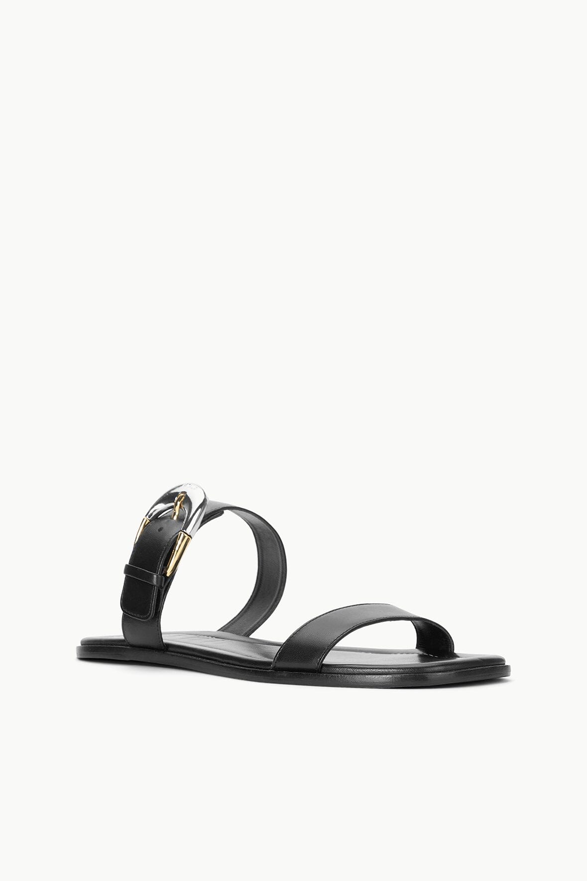 Image HARLOW FLAT SANDAL | BLACK 3 of 6 and Clicking this image will trigger a zoom pop-up