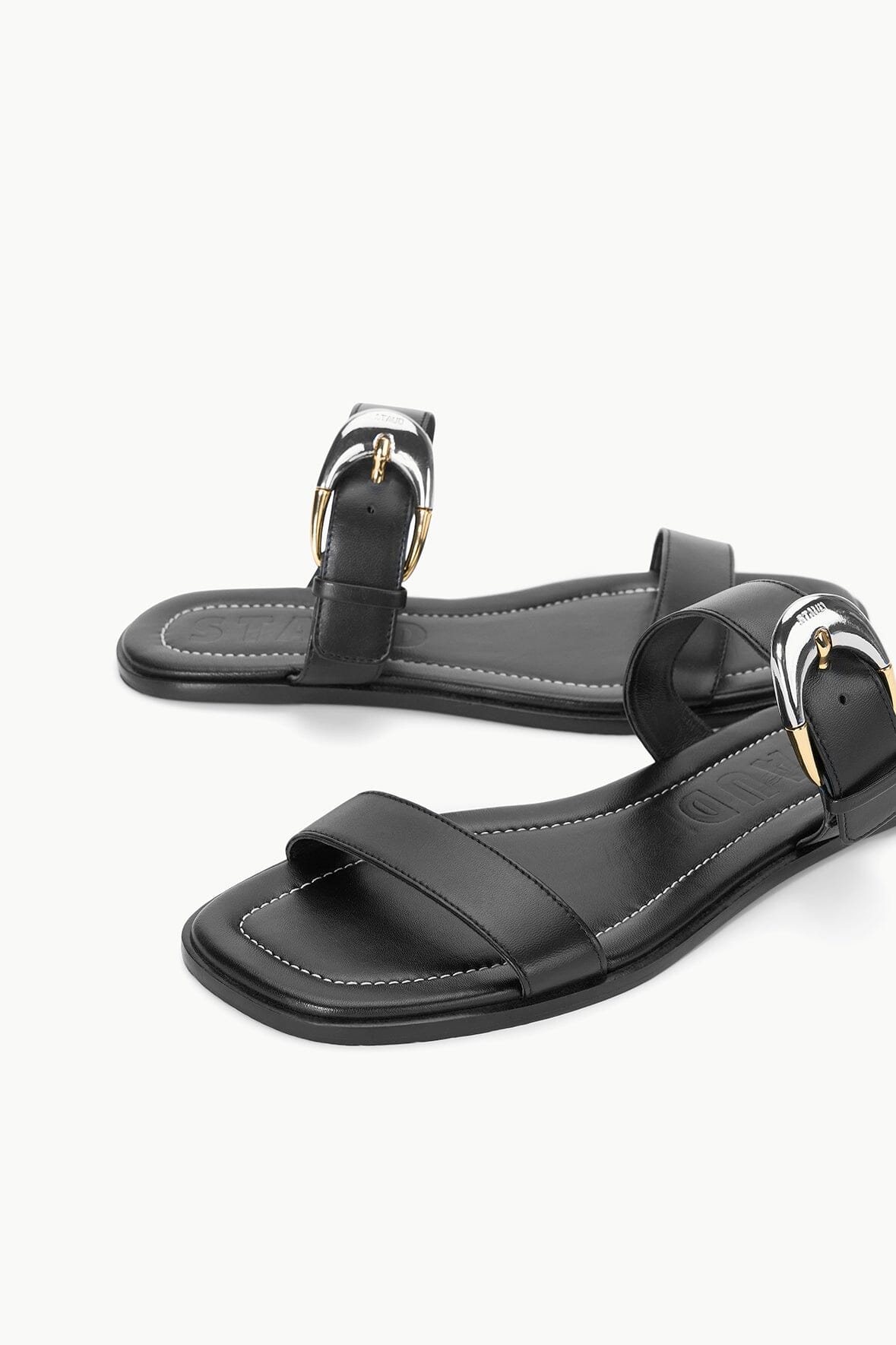 Image HARLOW FLAT SANDAL | BLACK 5 of 6 and Clicking this image will trigger a zoom pop-up