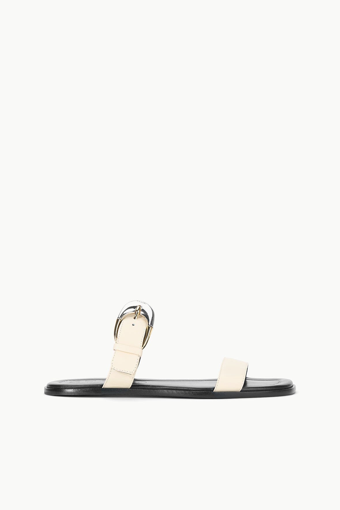 Image HARLOW FLAT SANDAL | CREAM 1 of 8 and Clicking this image will trigger a zoom pop-up