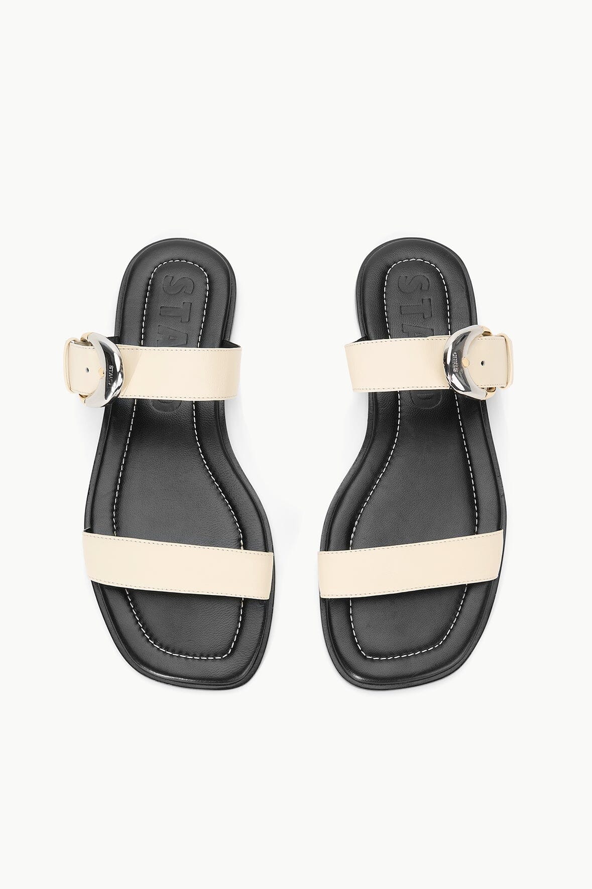 Image HARLOW FLAT SANDAL | CREAM 8 of 8 and Clicking this image will trigger a zoom pop-up