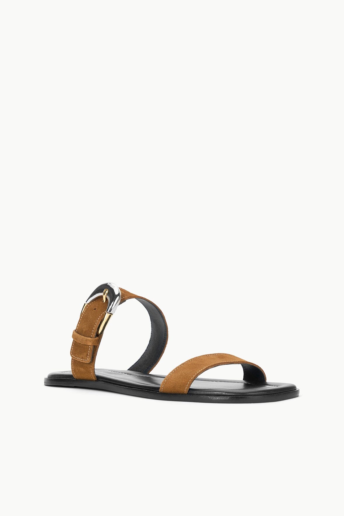 Image HARLOW FLAT SANDAL | TAN 3 of 6 and Clicking this image will trigger a zoom pop-up