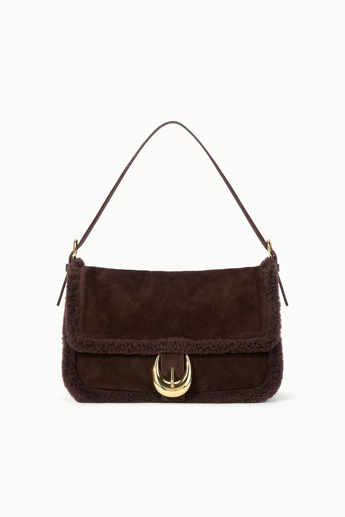 Image HARLOW MEDIUM BAG | ESPRESSO SHEARLING 1 of 8 and Clicking this image will trigger a zoom pop-up