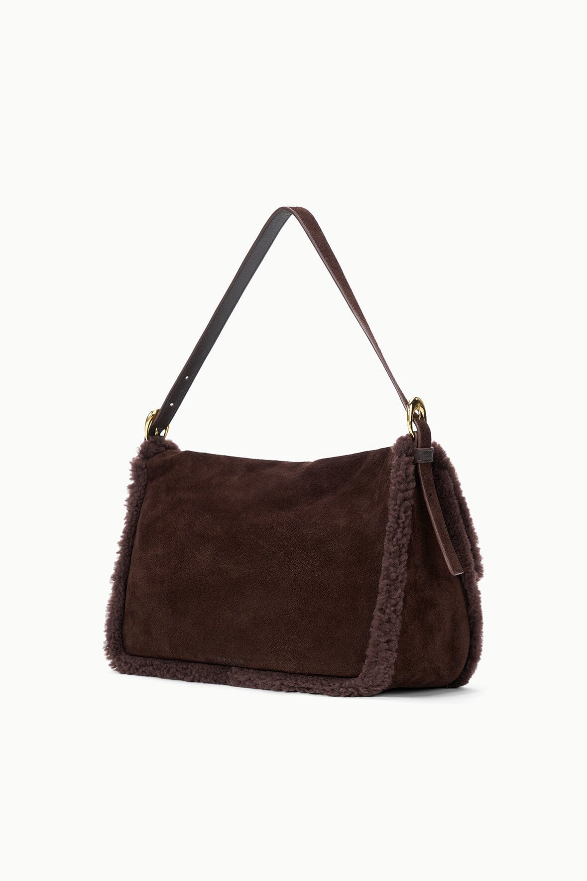 Image HARLOW MEDIUM BAG | ESPRESSO SHEARLING 3 of 8 and Clicking this image will trigger a zoom pop-up