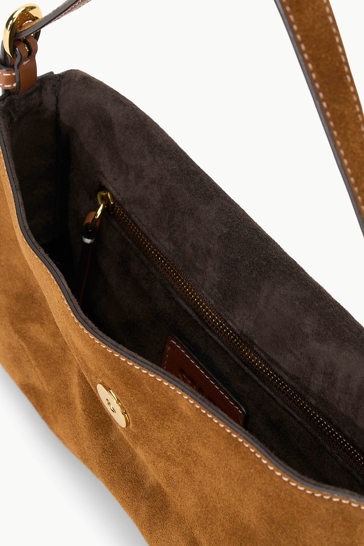 【関税込み】Harlow Shoulder Bag - Staud - Leather - Brown Harlow suede shoulder bag in brown - Staud | Mytheresa