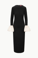 Image HAWTHORNE MAXI DRESS | BLACK IVORY 5 of 5