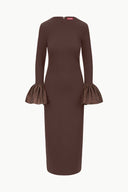 Image HAWTHORNE MAXI DRESS | DARK CHOCOLATE 5 of 5