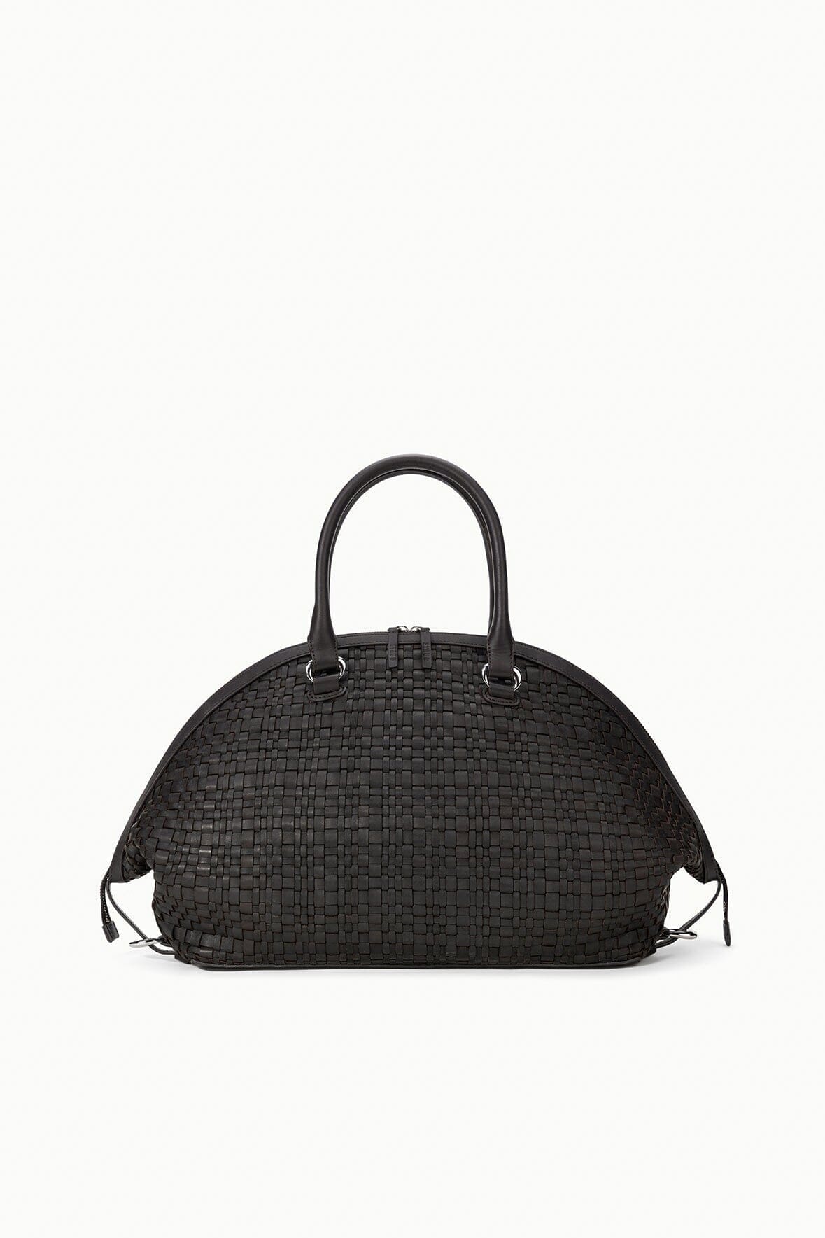 Image HESTER SATCHEL | ESPRESSO WOVEN LEATHER 1 of 7 and Clicking this image will trigger a zoom pop-up