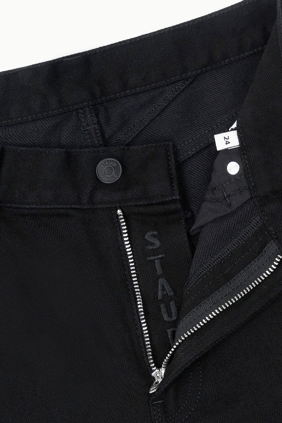 Image JACKSON STUDDED BARREL JEAN | BLACK 8 of 11 and Clicking this image will trigger a zoom pop-up