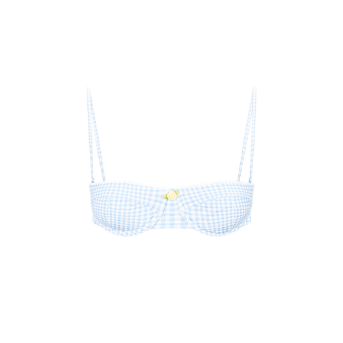 JO BALCONETTE BIKINI TOP  SKY MICRO CHECK