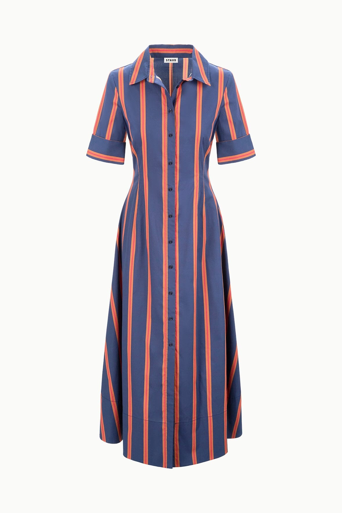 Image JOAN DRESS | RAILROAD STRIPE 6 of 6 and Clicking this image will trigger a zoom pop-up