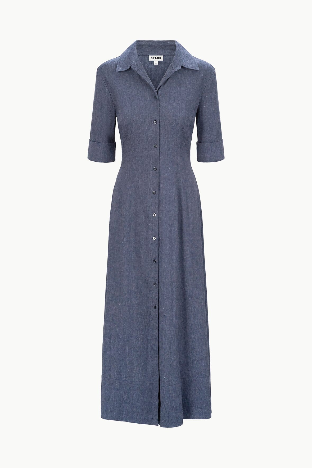 Image JOAN LINEN DRESS | CHAMBRAY 7 of 7 and Clicking this image will trigger a zoom pop-up