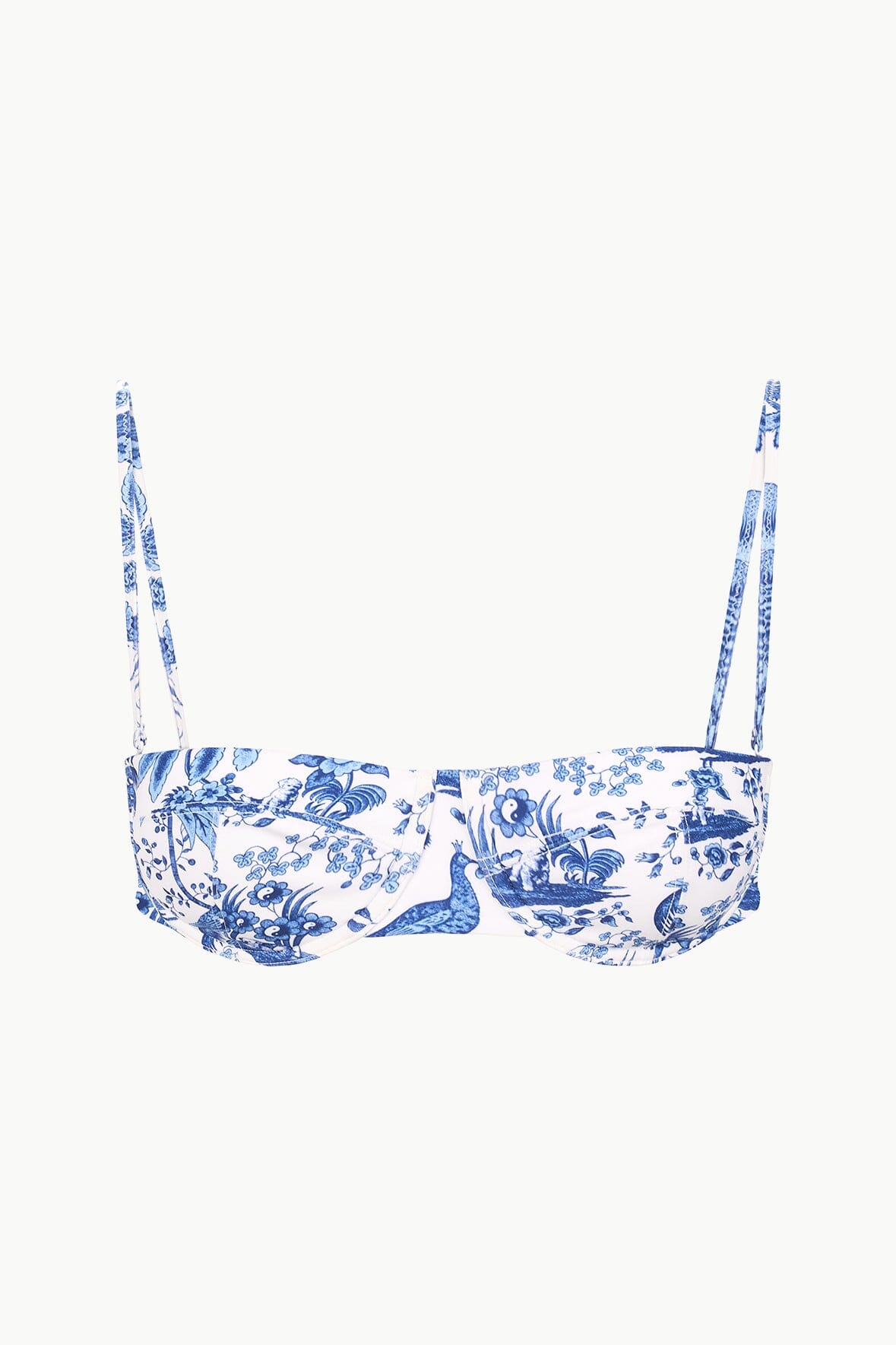 Image JO BALCONETTE BIKINI TOP | BLUE TOILE 6 of 6 and Clicking this image will trigger a zoom pop-up