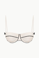 Image JO BALCONETTE BIKINI TOP | IVORY BLACK 6 of 6