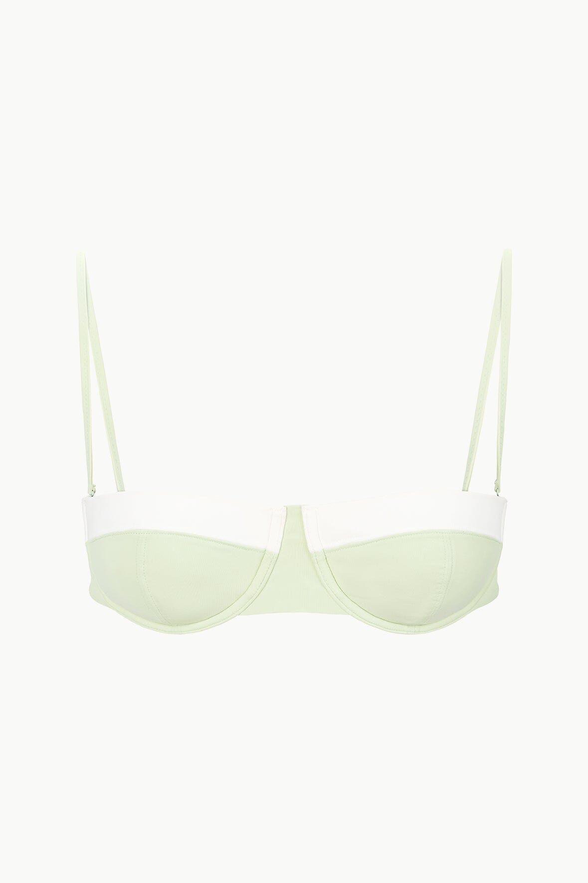 JO BALCONETTE BIKINI TOP | PALE JADE/WHITE - Slide 6 of 6