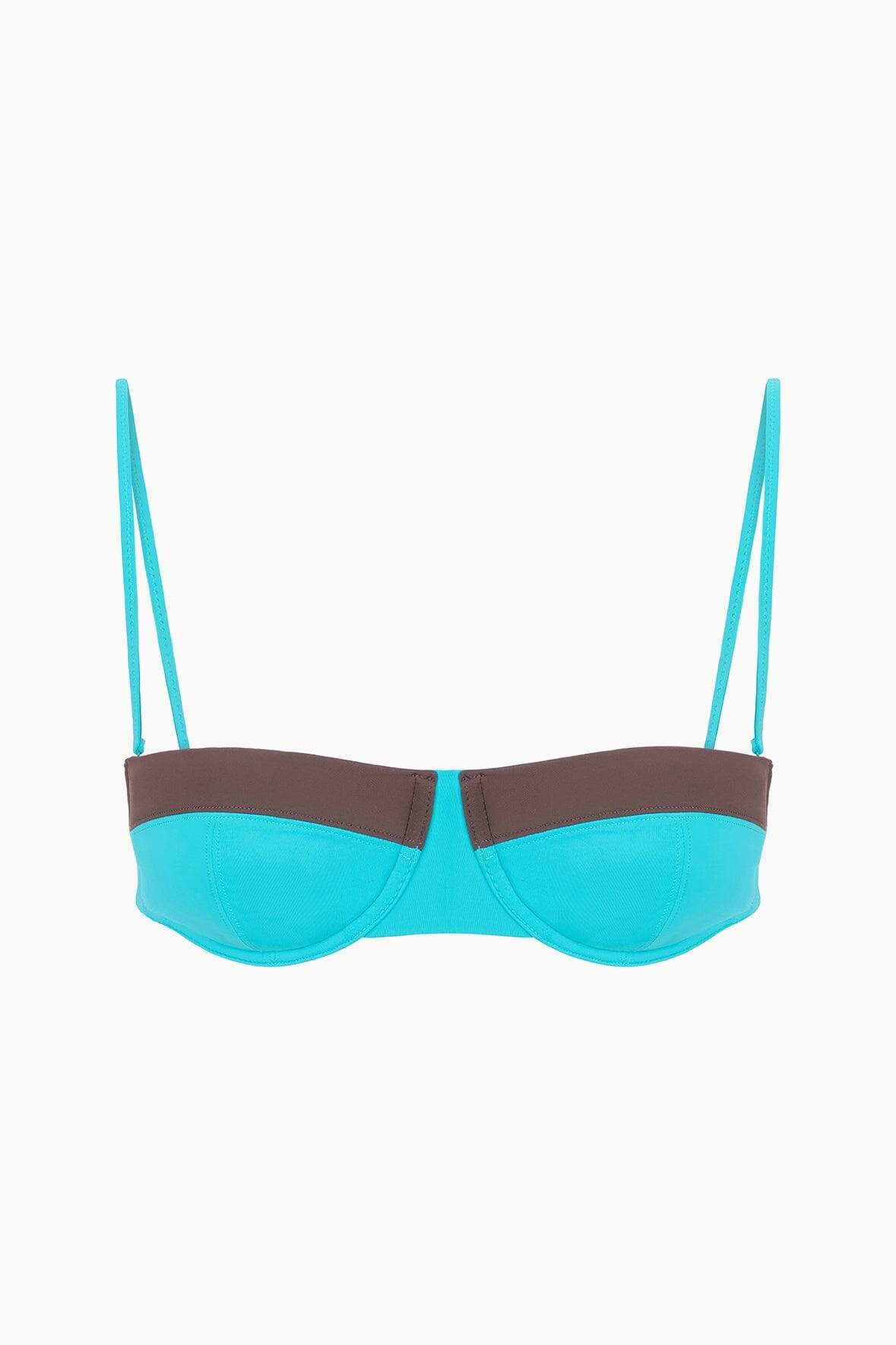 Image JO BALCONETTE BIKINI TOP | TEAL DARK CHOCOLATE 9 of 9 and Clicking this image will trigger a zoom pop-up