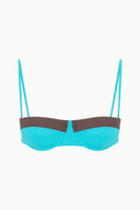 Image JO BALCONETTE BIKINI TOP | TEAL DARK CHOCOLATE 9 of 9