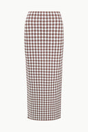 Image KARINA SKIRT | DARK CHOCOLATE GINGHAM 5 of 5