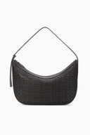 Image LARGE DEMY SHOULDER BAG | ESPRESSO WOVEN LEATHER 1 of 8