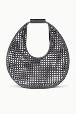 LARGE HAND-KNOTTED MOON BAG | ESPRESSO