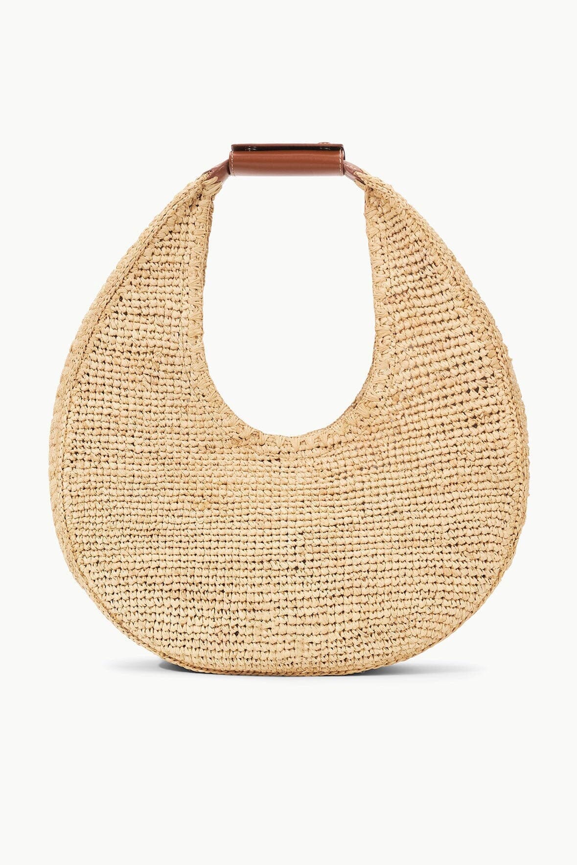 LARGE RAFFIA MOON TOTE BAG RAFFIA