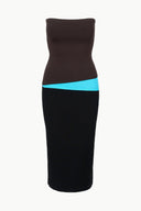 Image LA SERENA DRESS | EARTH AQUA BLACK 6 of 6