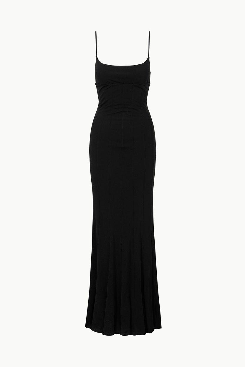 STAUD LAUREN DRESS BLACK