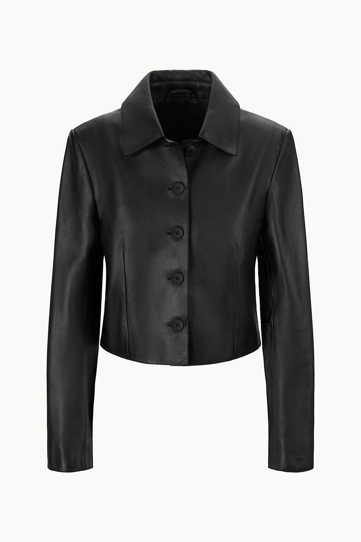 Image LEATHER MARINO JACKET | BLACK 6 of 6 and Clicking this image will trigger a zoom pop-up