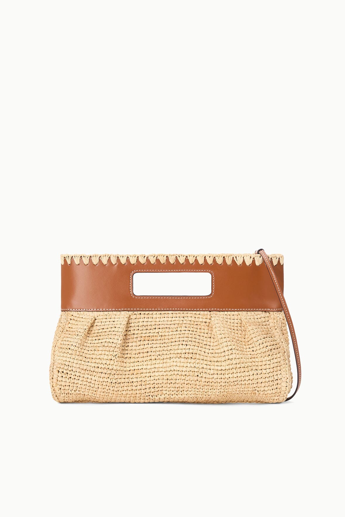 Image LENA CLUTCH | NATURAL TAN 1 of 7 and Clicking this image will trigger a zoom pop-up