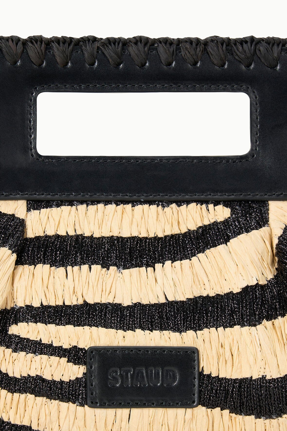 Image LENA CLUTCH | ZEBRA RAFFIA 6 of 6 and Clicking this image will trigger a zoom pop-up