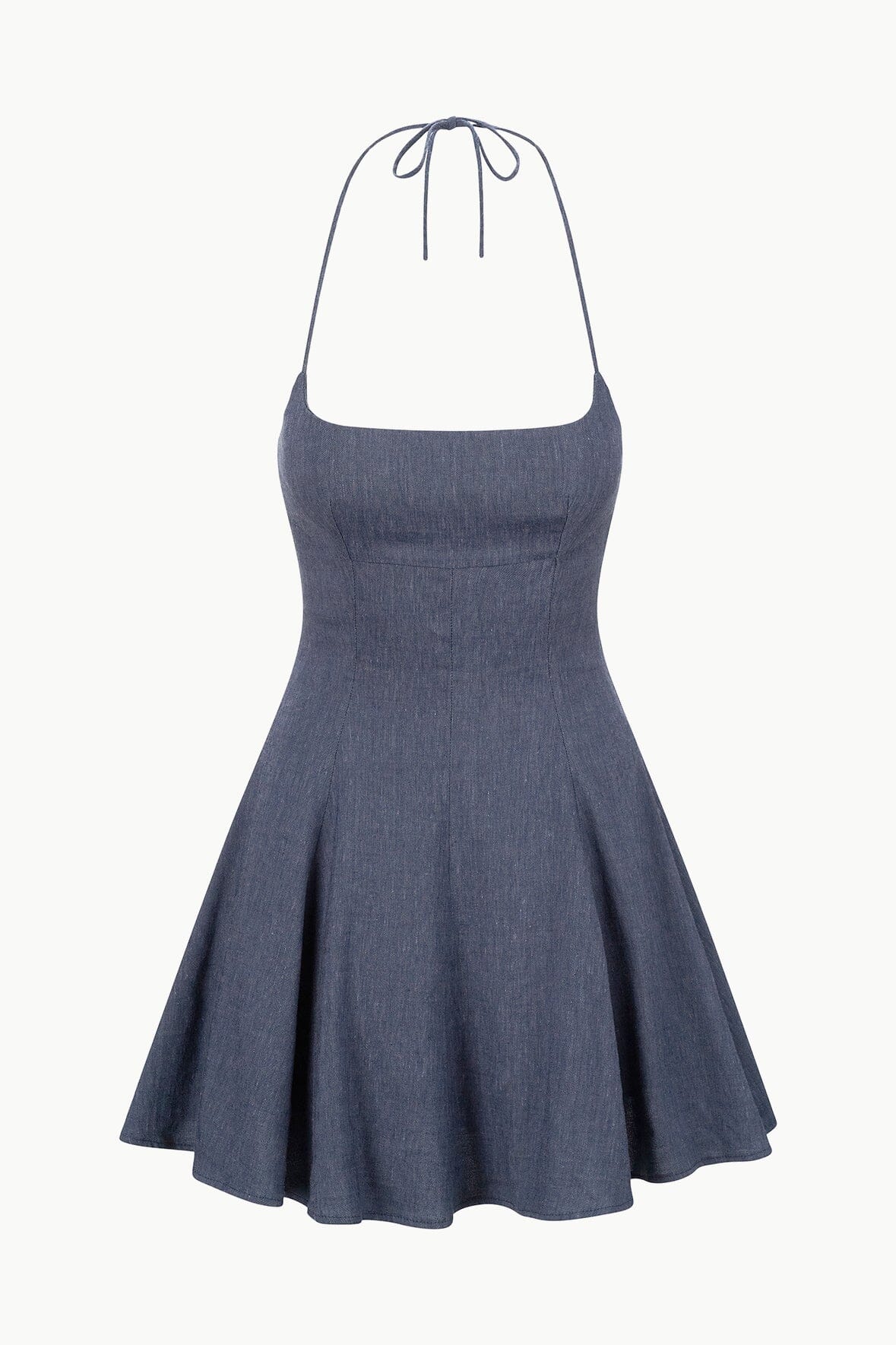 Image LEONE LINEN DRESS | CHAMBRAY 6 of 6 and Clicking this image will trigger a zoom pop-up