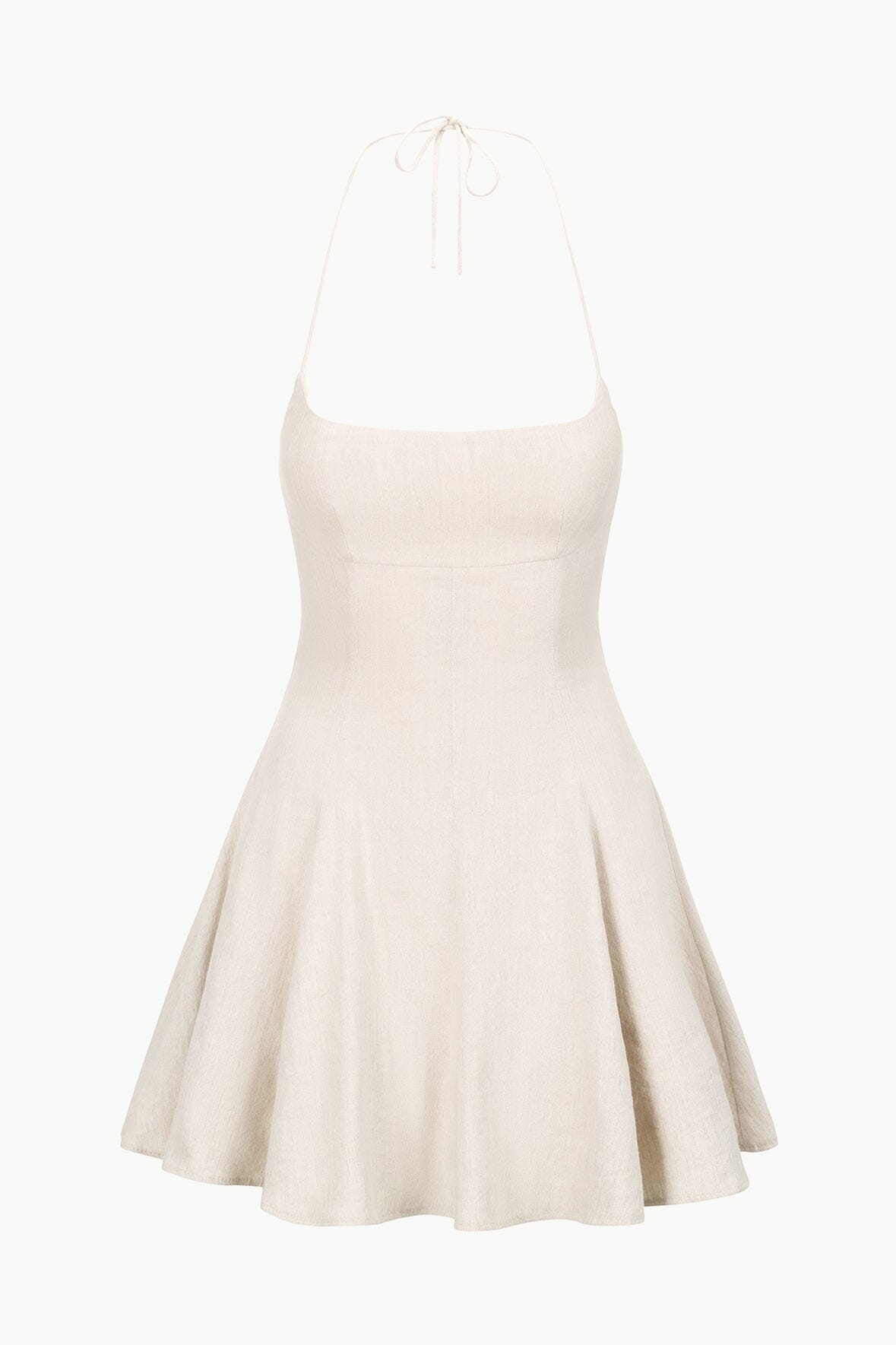 Image LEONE LINEN DRESS | NATURAL 5 of 5 and Clicking this image will trigger a zoom pop-up