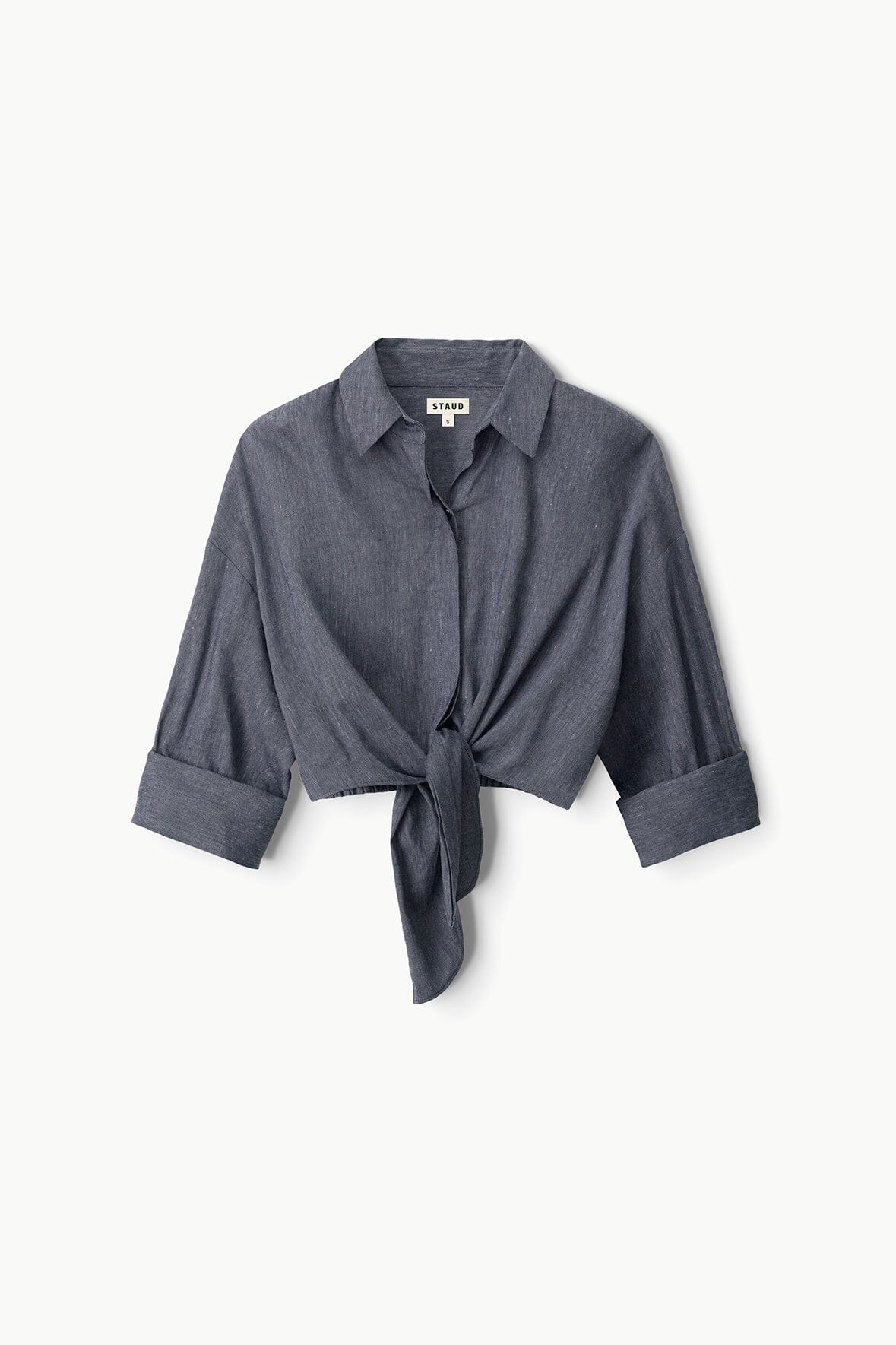 Image LISA LINEN TOP | CHAMBRAY 6 of 6 and Clicking this image will trigger a zoom pop-up