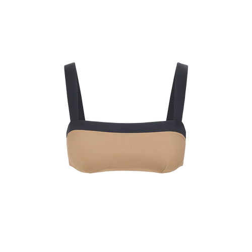 LIV BIKINI TOP  TAUPE BLACK
