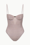 Image MAEVE ONE PIECE | DARK CHOCOLATE MICRO CHECK 6 of 6