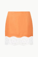 Image MARGAUX LINEN SKIRT | APRICOT WHITE 6 of 6