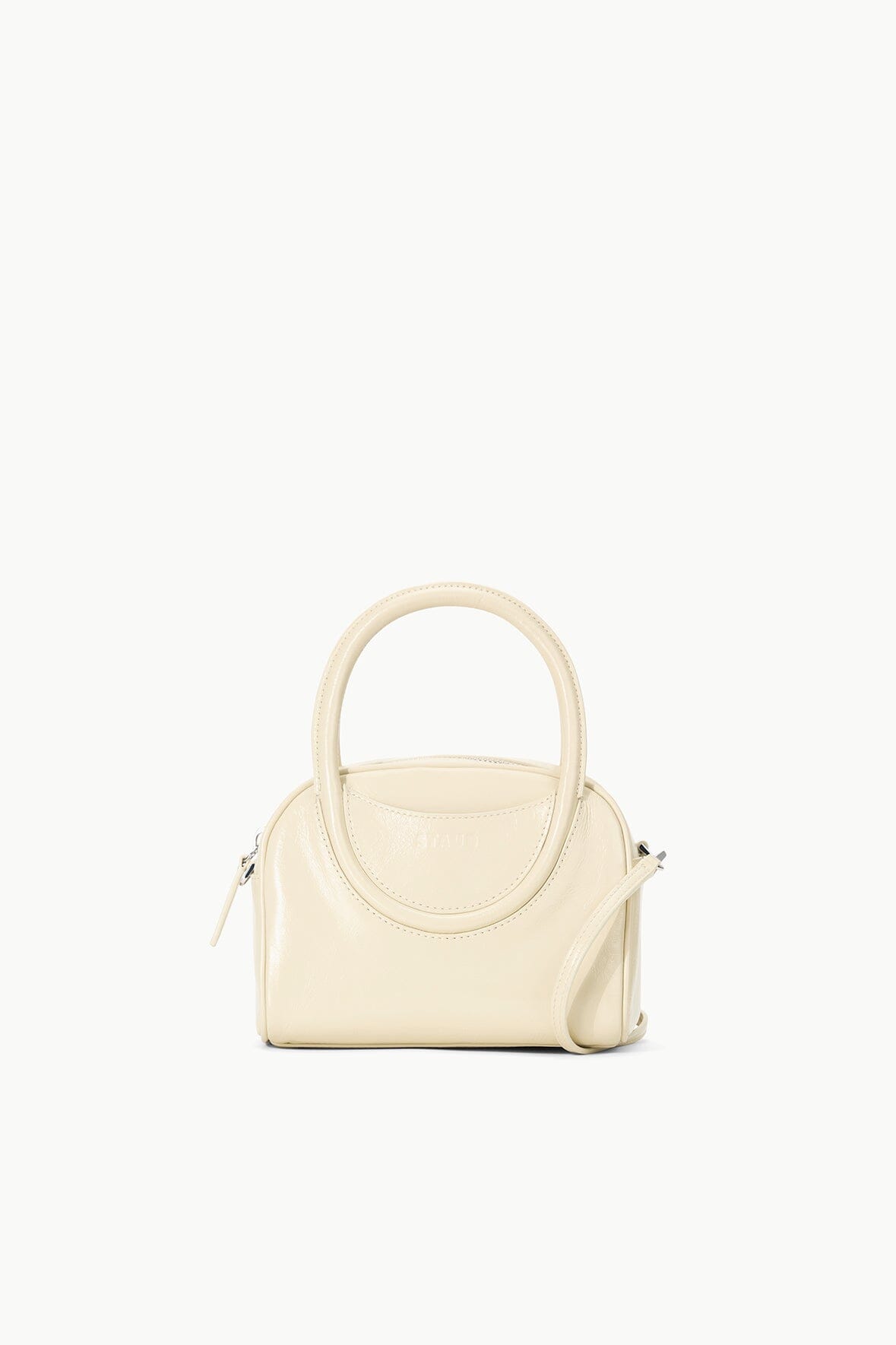 Image MAUDE MINI BOWLER BAG | CREAM 1 of 8 and Clicking this image will trigger a zoom pop-up