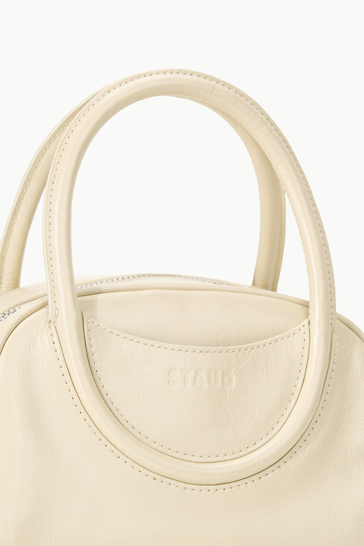 Image MAUDE MINI BOWLER BAG | CREAM 5 of 8 and Clicking this image will trigger a zoom pop-up