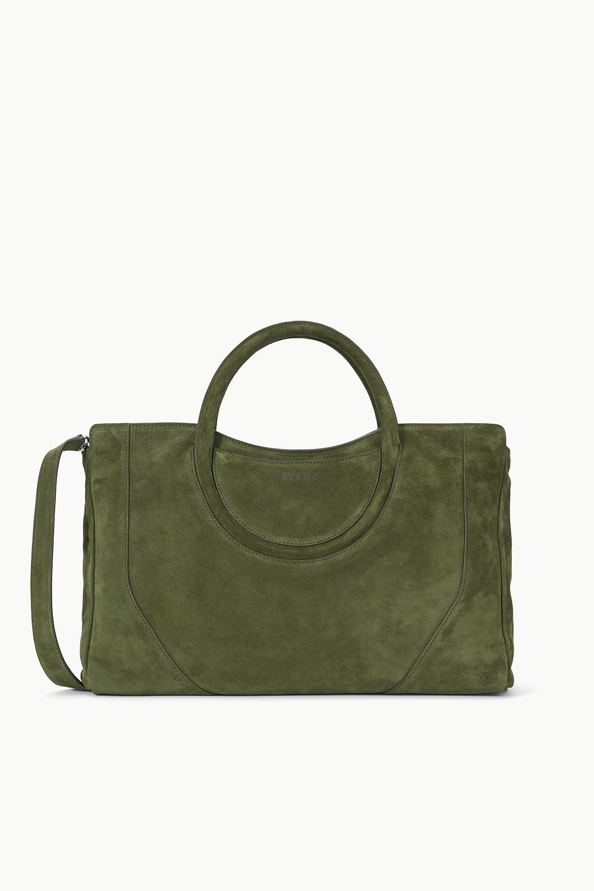 Image MAUDE SATCHEL | AVOCADO SUEDE 1 of 7 and Clicking this image will trigger a zoom pop-up