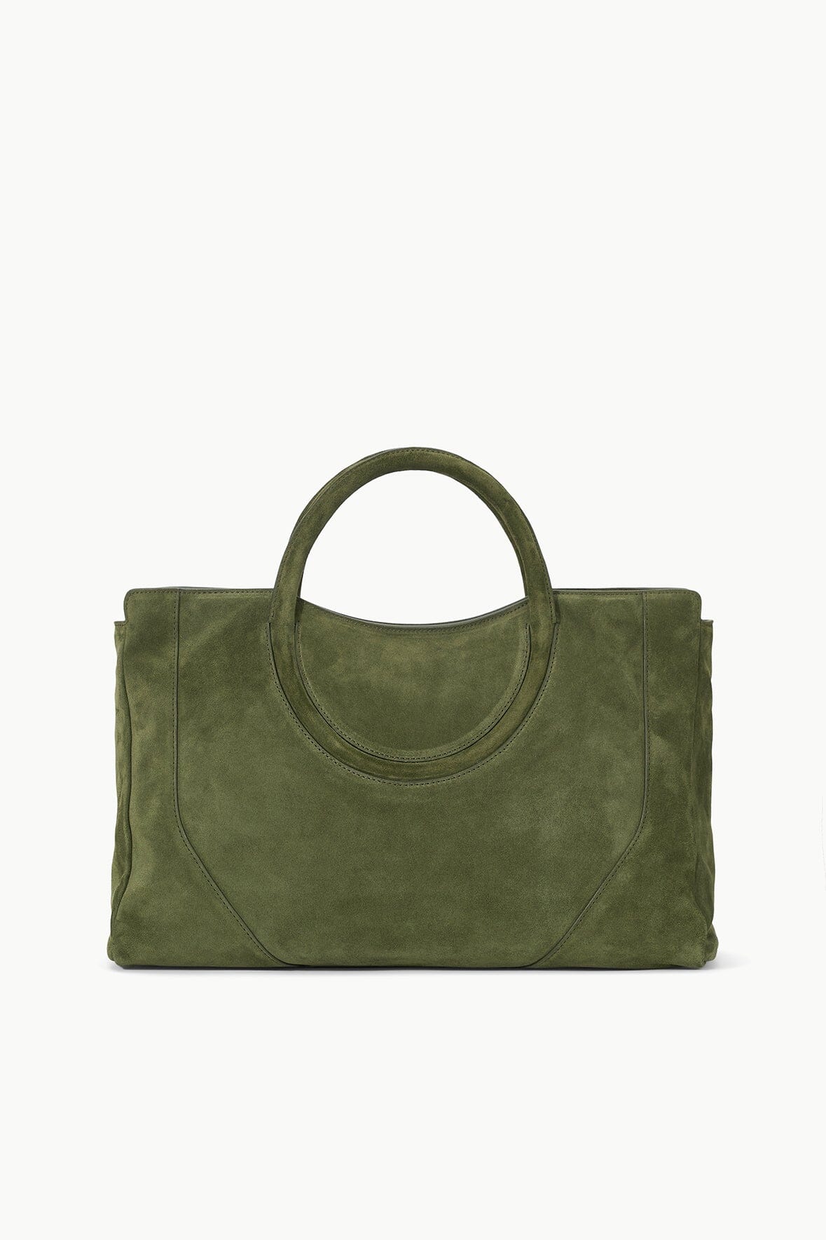 Image MAUDE SATCHEL | AVOCADO SUEDE 3 of 7 and Clicking this image will trigger a zoom pop-up