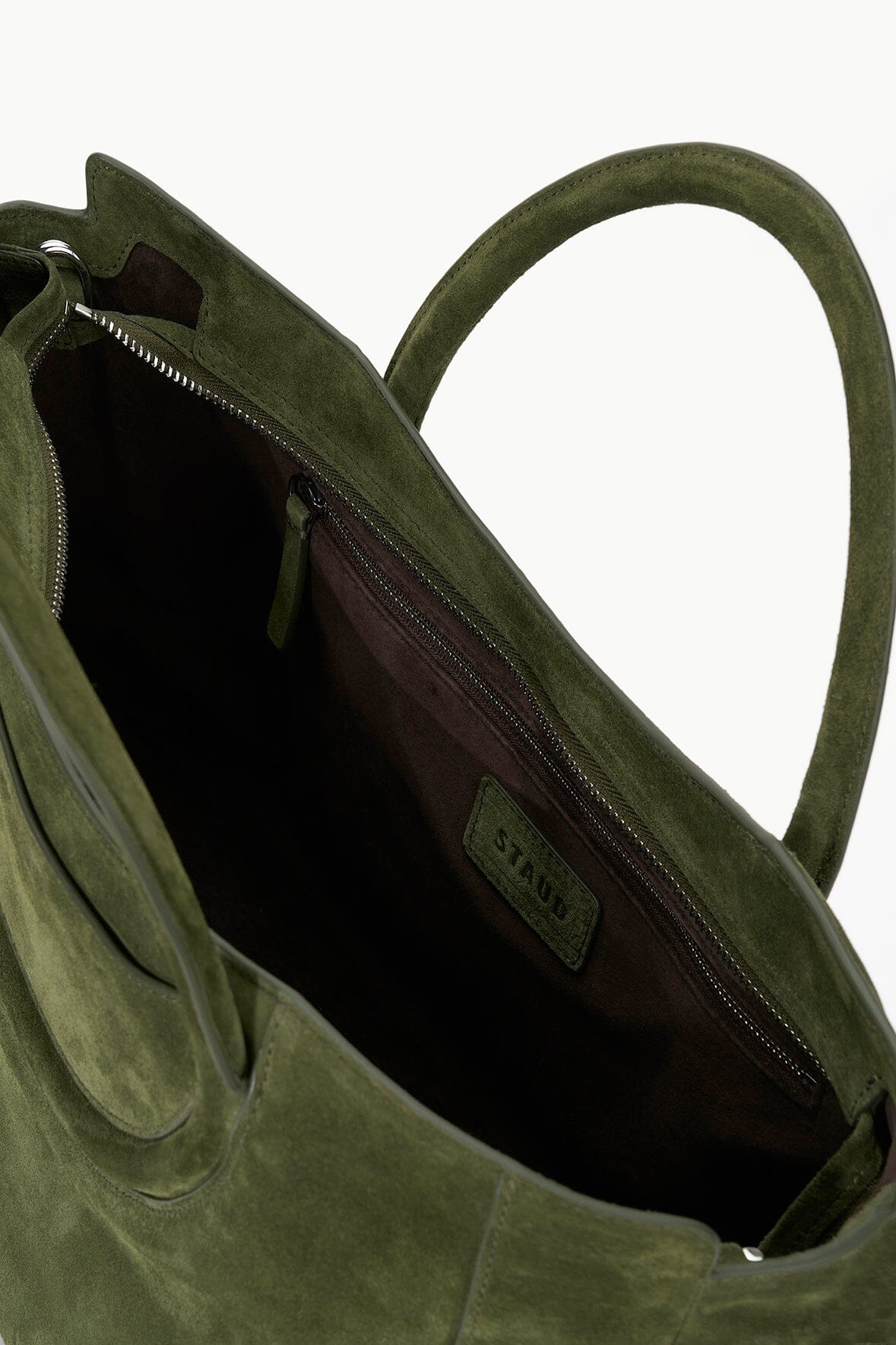 Image MAUDE SATCHEL | AVOCADO SUEDE 7 of 7 and Clicking this image will trigger a zoom pop-up