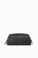 Image MAUDE SOFT CLUTCH | ESPRESSO WOVEN LEATHER 1 of 6