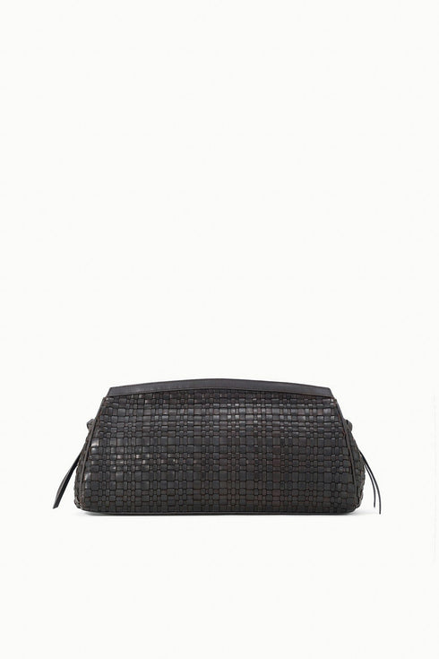 Go to MAUDE SOFT CLUTCH ESPRESSO WOVEN LEATHER view 1