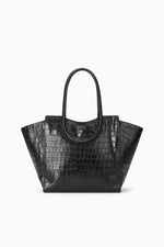 MAUDE TOTE BAG | BLACK CROCO