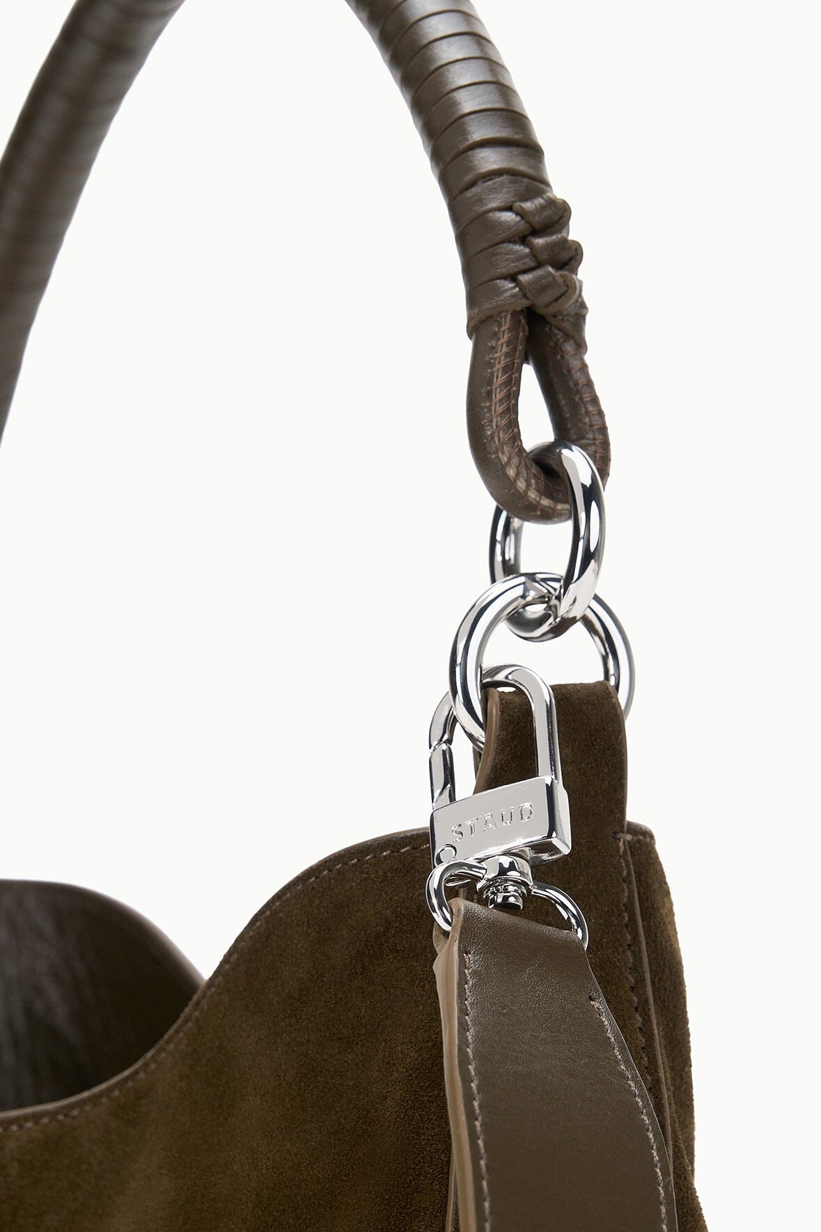 Image MEL SHOULDER BAG | TRUFFLE SUEDE 5 of 8 and Clicking this image will trigger a zoom pop-up