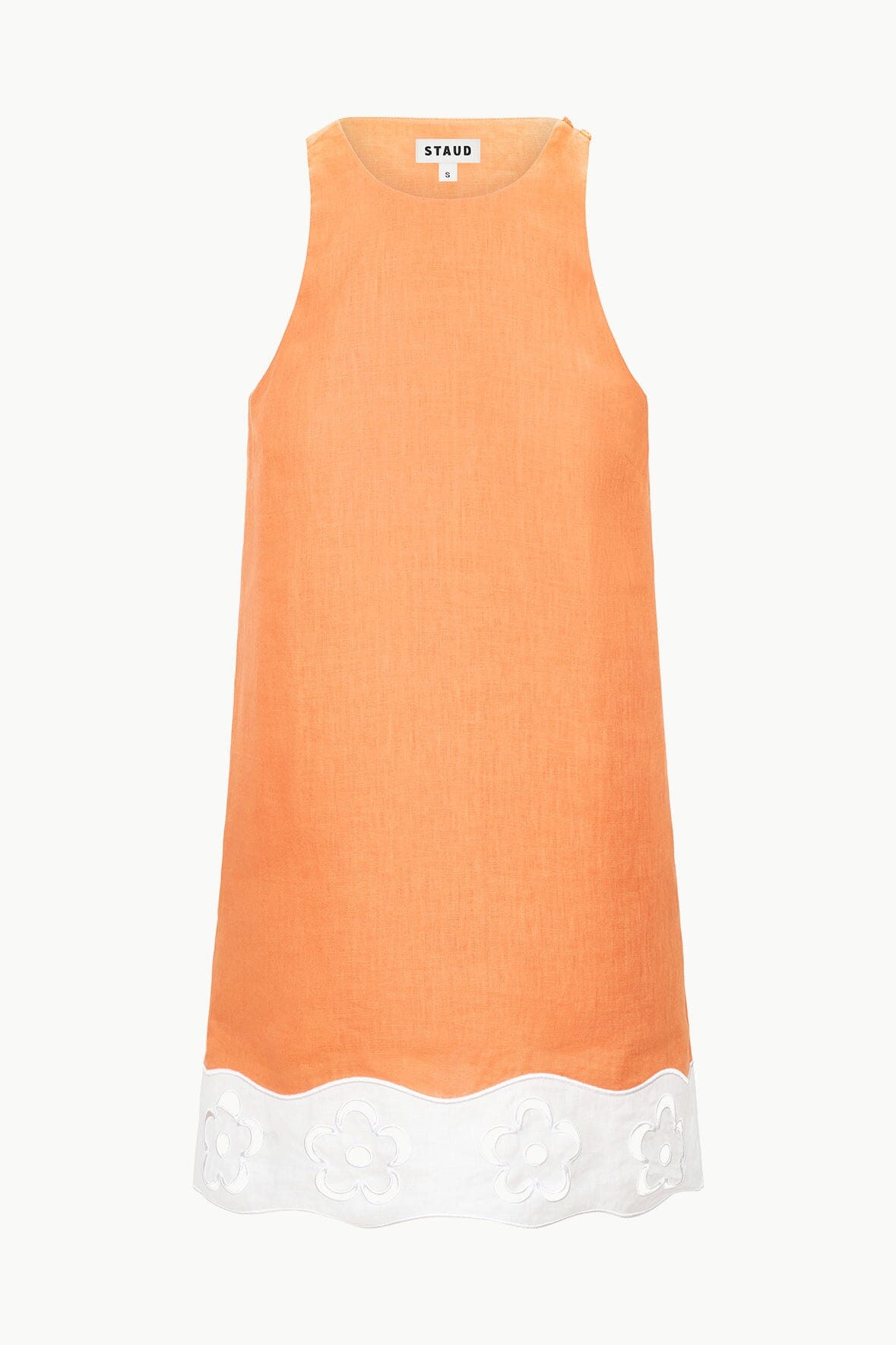 MIKA LINEN DRESS APRICOT WHITE