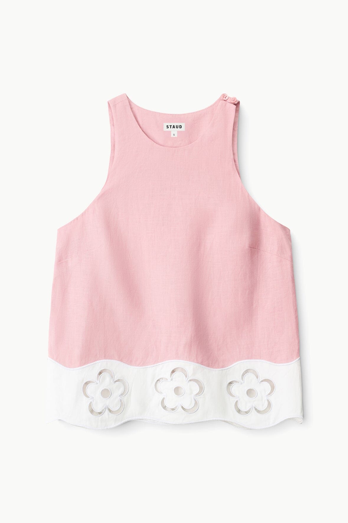 Image MIKA LINEN TOP | FADED BLUSH WHITE 6 of 6 and Clicking this image will trigger a zoom pop-up