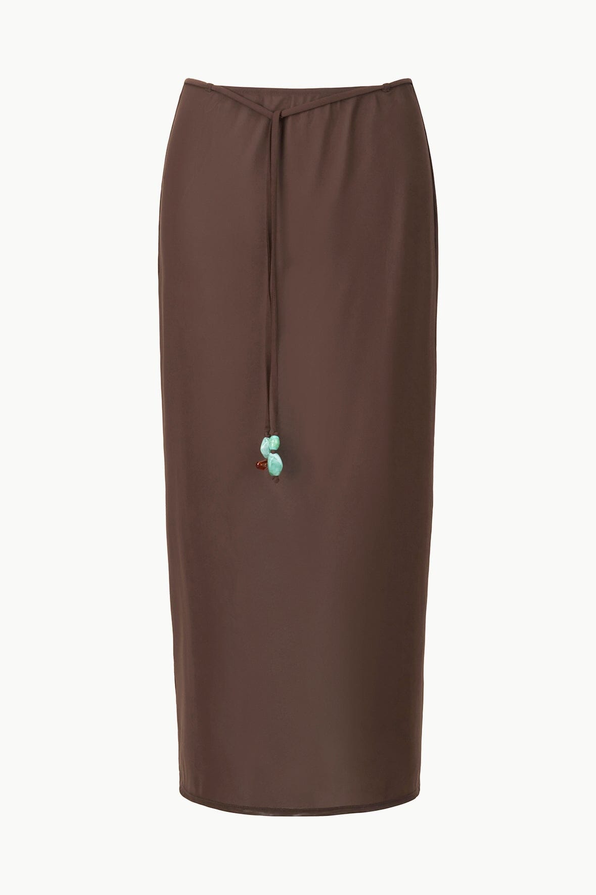 ワンピース STAUD Women Mid Skirts R25R2109VT DARK CHOCOLATE BROWN MILENA SKIRT DARK CHOCOLATE