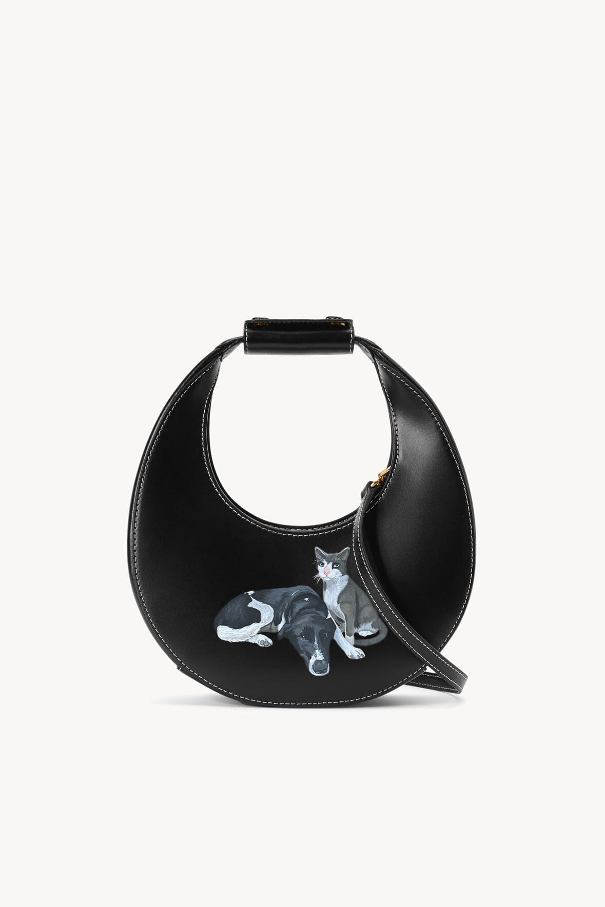 Image CUSTOM MINI MOON BAG | BLACK 2 of 5 and Clicking this image will trigger a zoom pop-up