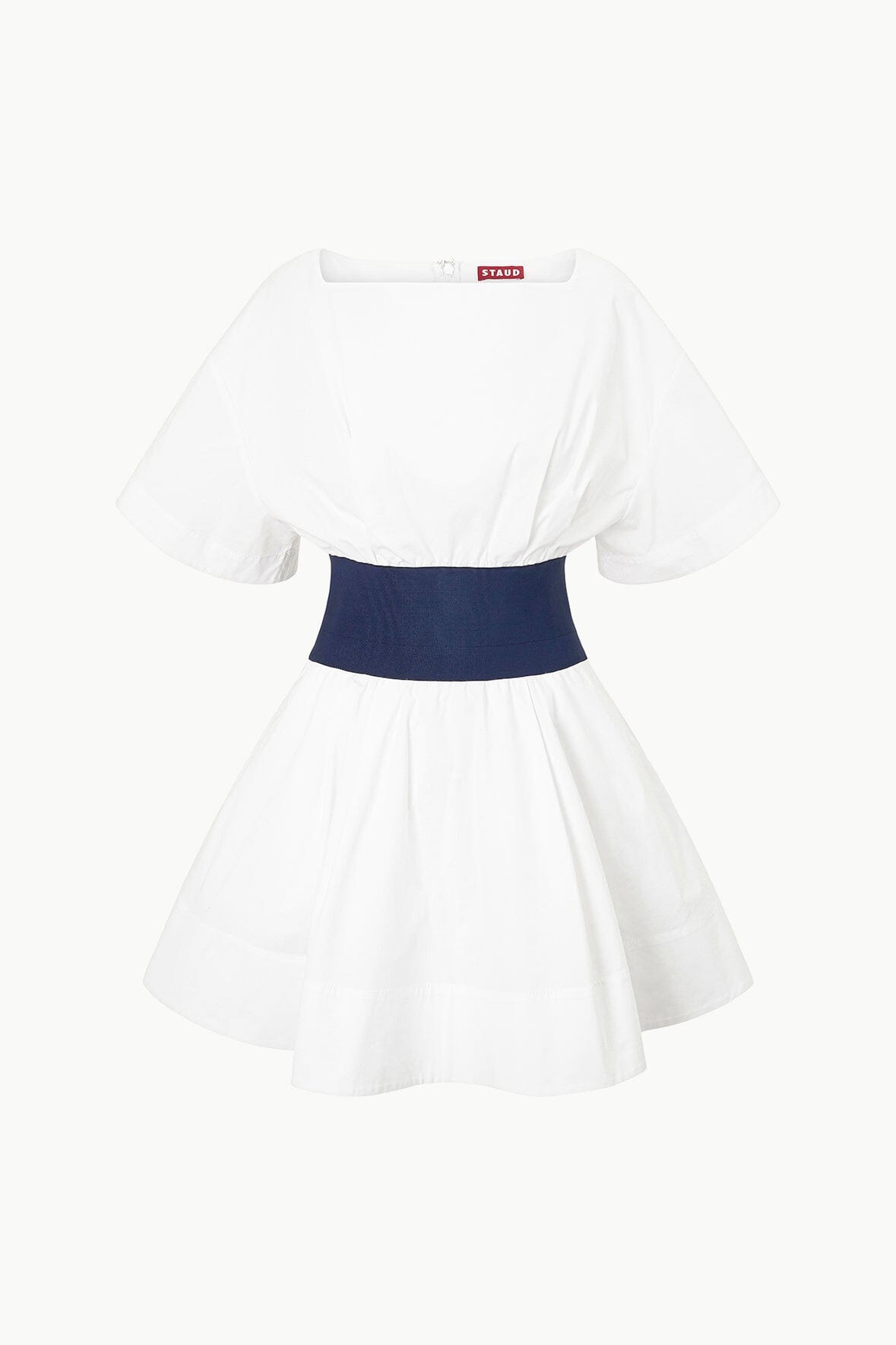 Image MINI AMY DRESS | WHITE NAVY 5 of 5 and Clicking this image will trigger a zoom pop-up