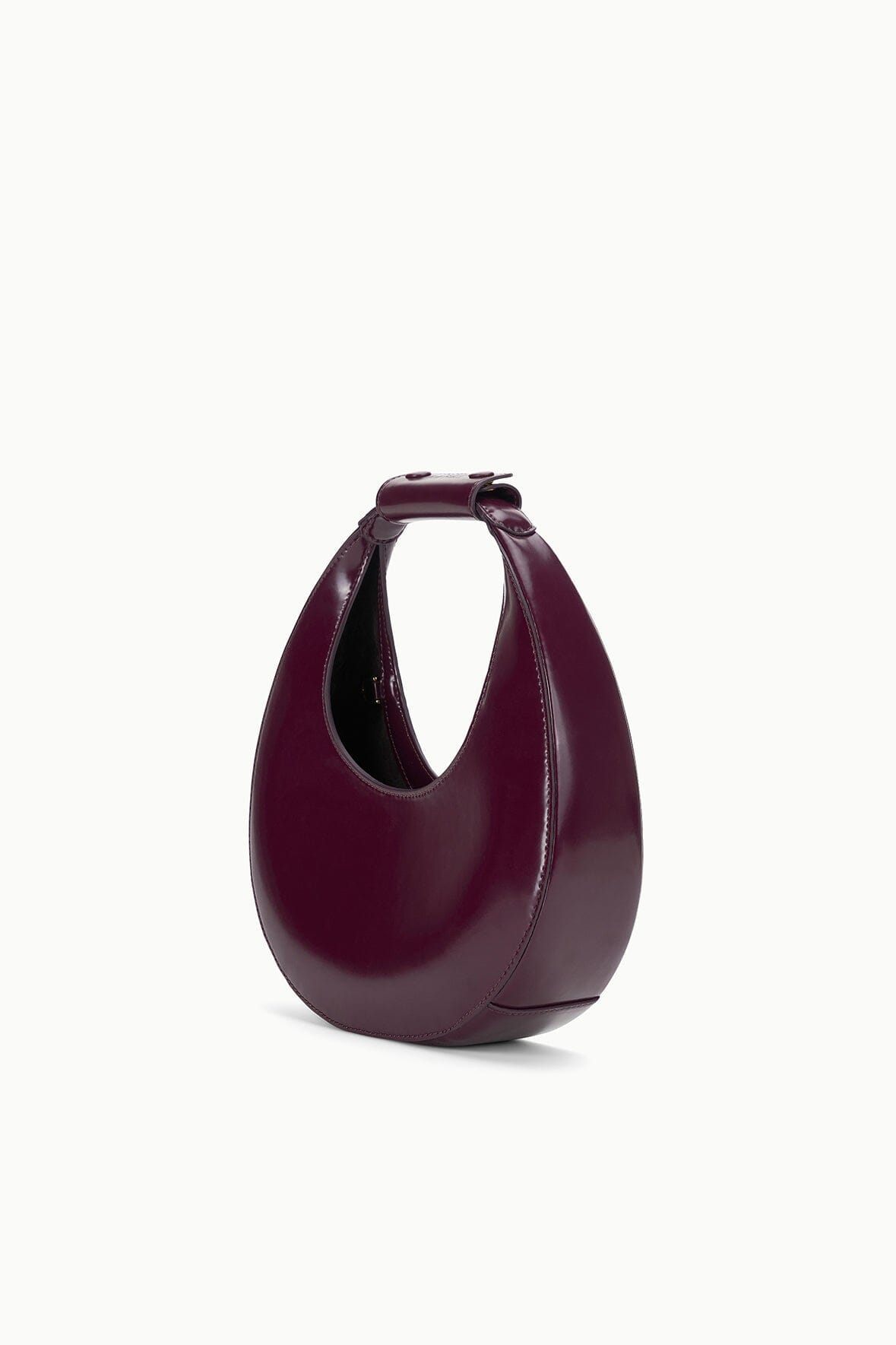ハンドバッグ Mini Moon Bag - Staud - Leather - Burgundy MINI MOON BAG SYRAH
